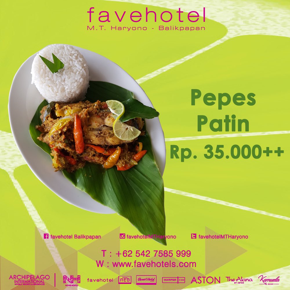 faveMTHaryono's tweet photo. Hai favers... mau berbagi resep olahan ikan patin dari chef kami. Boleh dicoba di rumah untuk keluarga tercinta nih.. atau kalau lagi males masak, boleh datang aja ke favehotel MT Haryono Balikpapan, untuk nyobain gurihnya ikan patin kita. https://t.co/Z4AKwrNxox