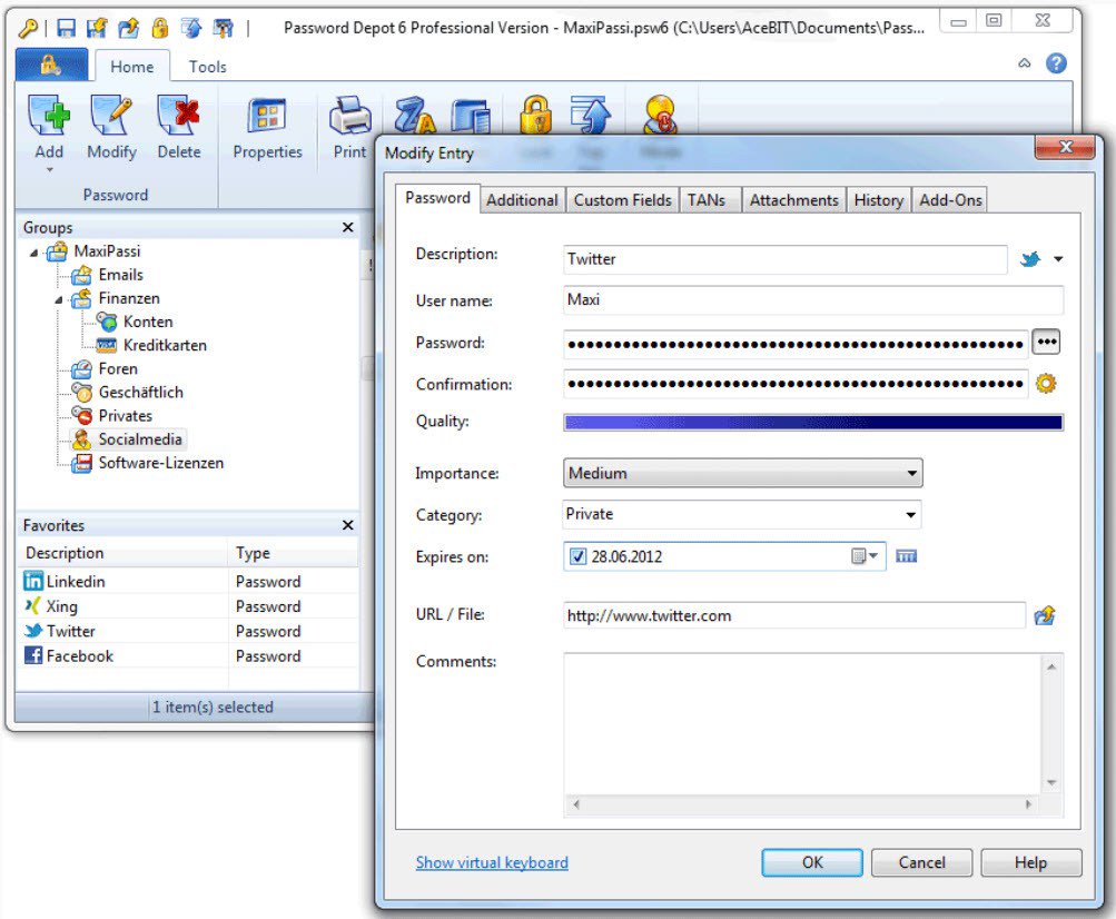 Additional password. Password depot. url файл. менеджер паролей приложение. password depot 17.0.3.