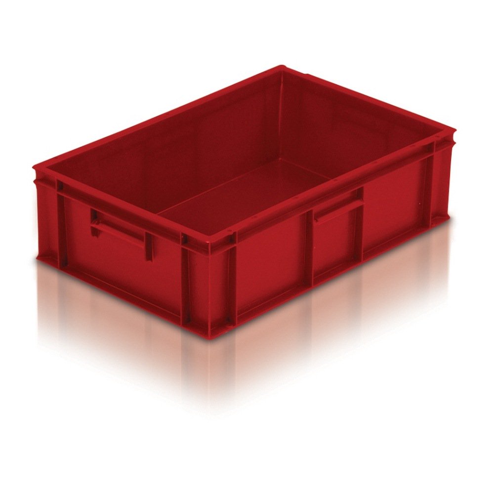 Food grade plastic Euro stackers available direct from stock. 
Choose from a variety of European stacking containers in solid and ventilated formats, available in grey, blue or red. 
Plastic dollies also available to suit these stackable boxes <a href="/FletcherEurope/">Fletcher European</a>