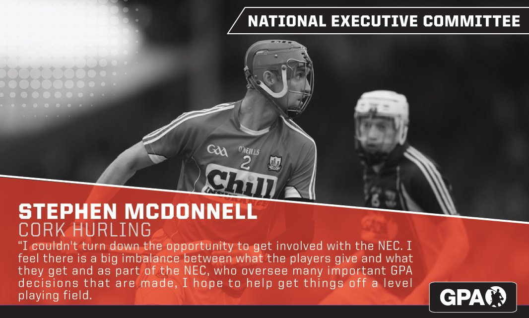 gaelicplayers's tweet photo. The GPA National Executive Committee is made up of current and former Inter County footballers and hurlers from around the country including Cork's Stephen McDonnell
#PlayerLed
#WorkingTogetherForPlayers https://t.co/vmncIqmyar