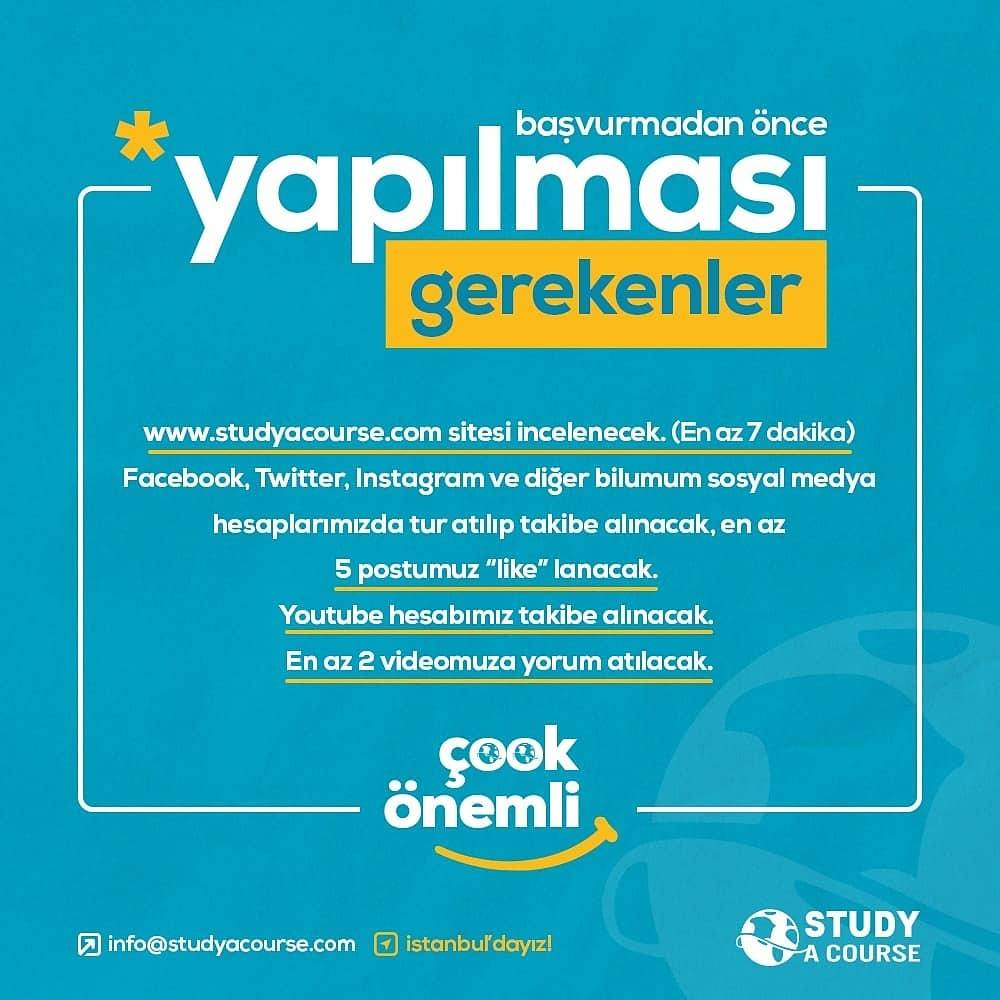 studyacourse's tweet photo. StudyACourse ailemize yeni takım arkadaşı arıyoruz.
#studyacourse #birtiklayurtdışıeğitim #dilokulu #iş #takımarkadaşıarıyoruz #istanbul #turkiye #ingilizce #seyehat #çalışma #yurtdışıeğitim #yurtdışıeğitimdanışmanı #yurtdışıeğitimdanışmanlığı https://t.co/6pHMa9Wq3I