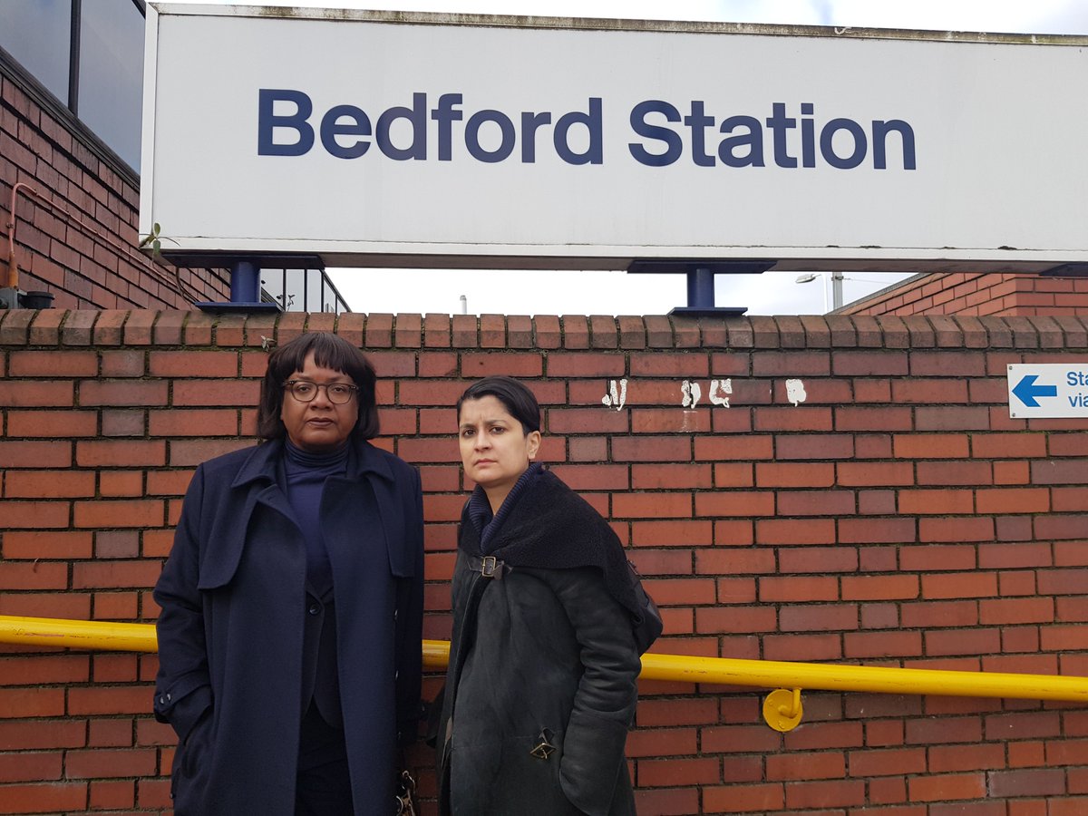 HackneyAbbott's tweet photo. Just arrived at Bedford Station with Shadow Attorney Gerneral Shami Chakrabarti. After nearly a year and a half of requestsI've final been granted access to #YarlsWood detention centre https://t.co/RFzg3w2hyF