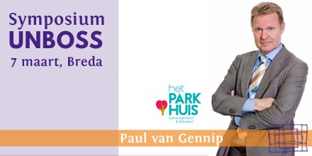 Unbossen in de praktijk. Bestuurder <a href="/PaulvanGennip/">Paul van Gennip</a> <a href="/HetParkhuis/">Het Parkhuis</a> maakt de line-up van het symposium #UNBOSS op 7 maart compleet. De laatste entreekaarten zijn verkrijgbaar via healthcareday.nl/tickets/