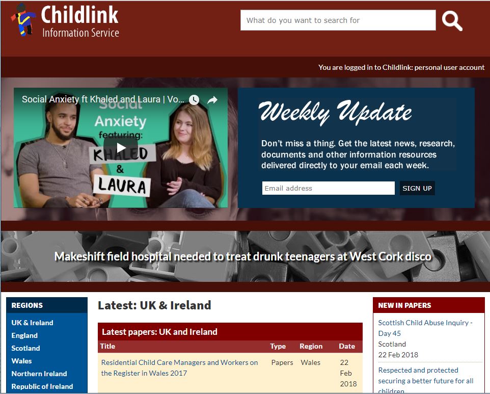 EduLib_cccu's tweet photo. Check out our fab new database #Childlink! Updated daily with legislation, policies, practices, news about children in UK & Ireland. Access via LibrarySearch/Find Databases @CCCUEducation https://t.co/kSSMqmwBtJ