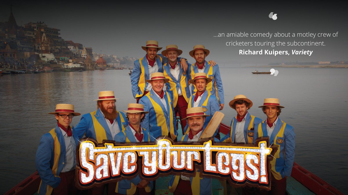 FlixPremiere's tweet photo. When cricket obsessed Teddy Brown realizes his mates are growing up and moving on, he leads them and his D-Grade team on an audacious tour of India, where stumps fly, friendships fray and Ted learns that it's time to start playing shots for himself #SaveYourLegs #NowShowingUS https://t.co/V117resr2H
