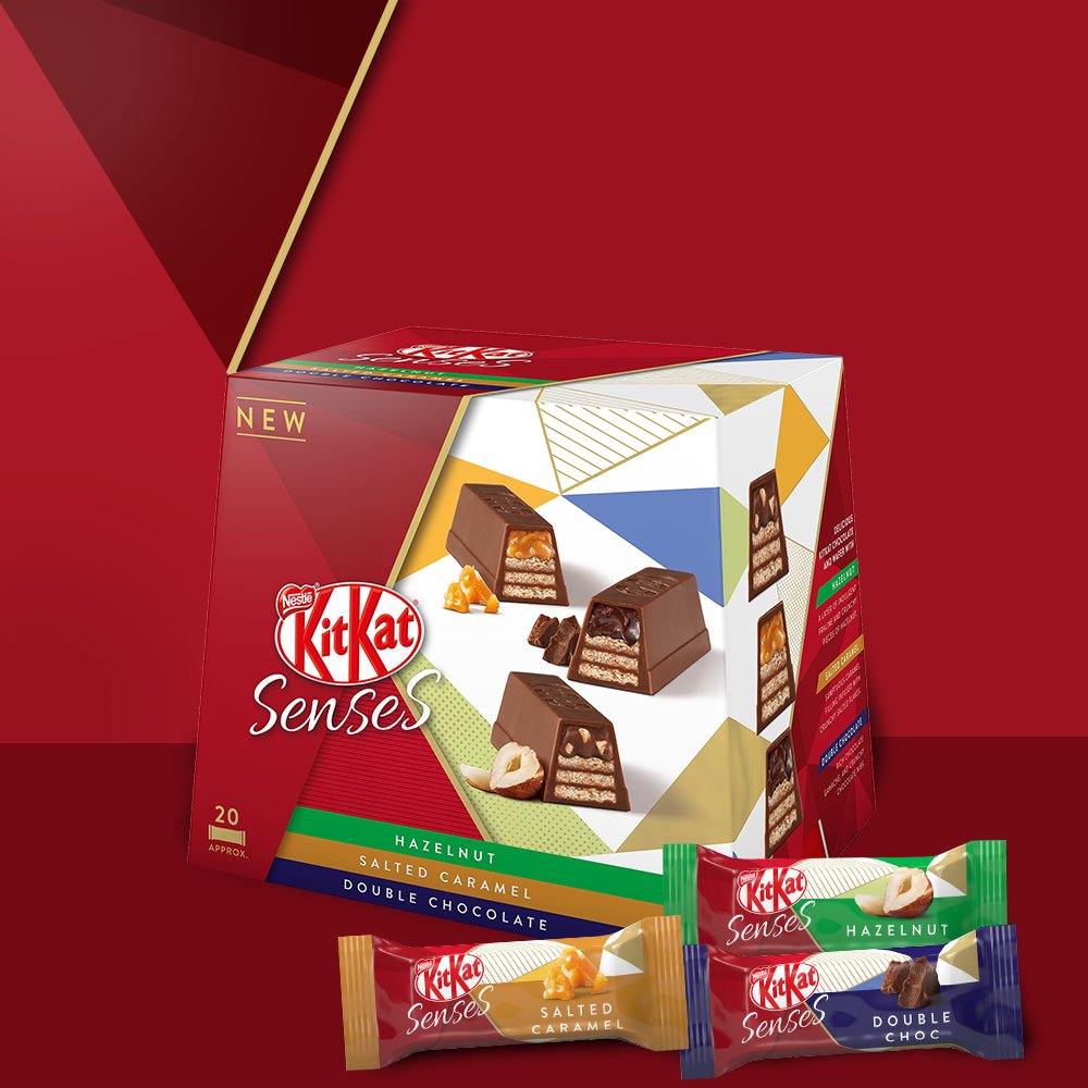 Introducing...🥁 New <a href="/KITKAT/">KITKAT</a> senses. With innovative packaging and indulgent flavours they are perfect for sharing! Find out more about this exciting new development: bddy.me/2CEaXi7