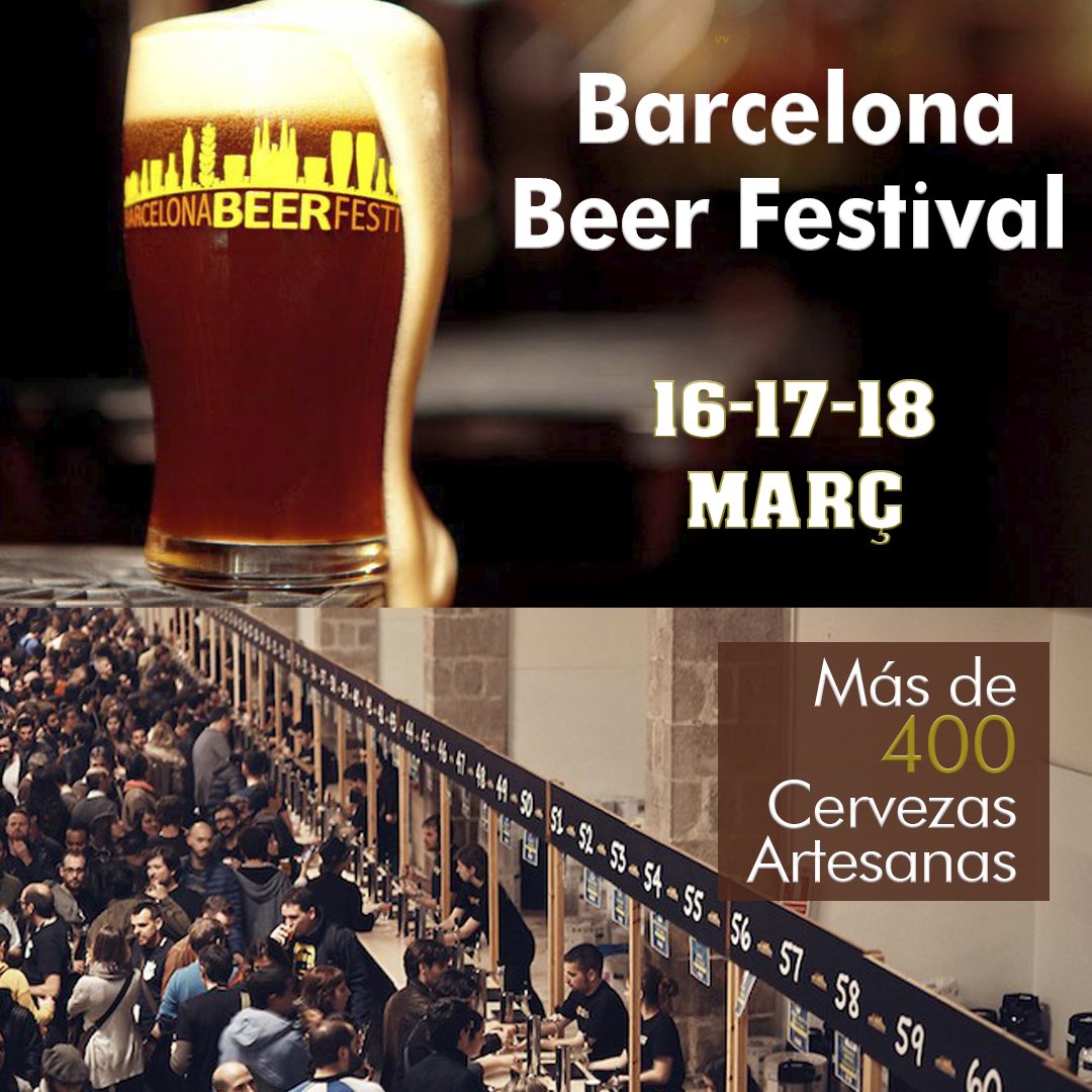 beershooter's tweet photo. BARCELONA BEER FESTIVAL!! 🍻
Este año, nuevamente , se celebra el Festival de la #cerveza en Barcelona.    Con más de 300 cervezas diferentes de cervecerías nacionales e internacionales y cervecerías locales 
@beershooter  https://t.co/jsh5hiwZJ9 https://t.co/MLI2DfsU8t