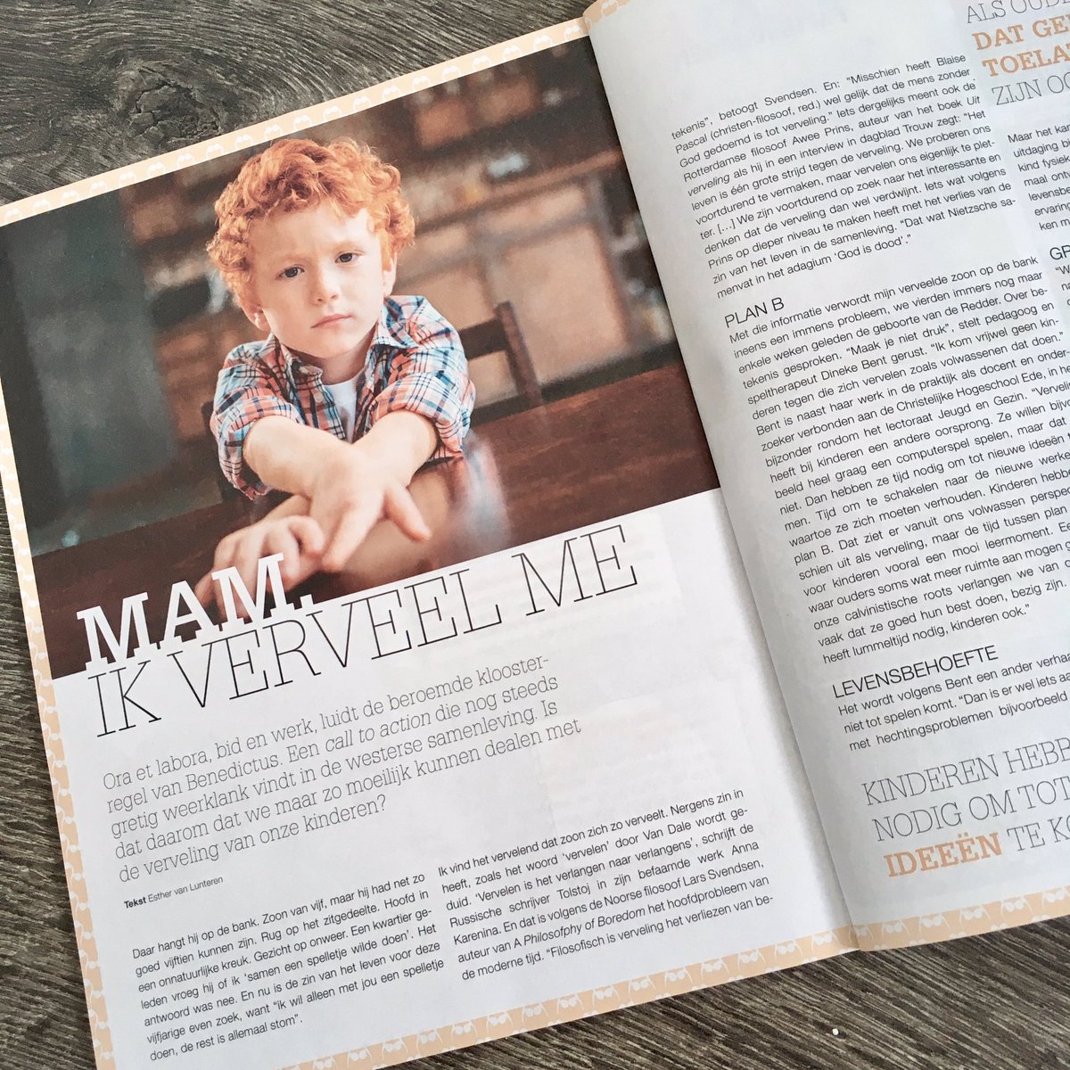 'Mam, ik verveel me.' Klinkt dat bekend? In @jentemagazine schreef ik er een artikel over. #spelenislevensbehoefte #geefhetgoedevoorbeeld