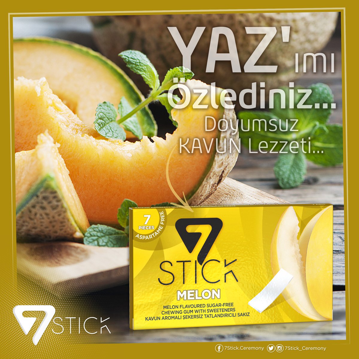 ceremonybrand's tweet photo. Doyumsuz KAVUN lezzetine varmısın? 🍈
#7Stick https://t.co/U5D7EhJmnO