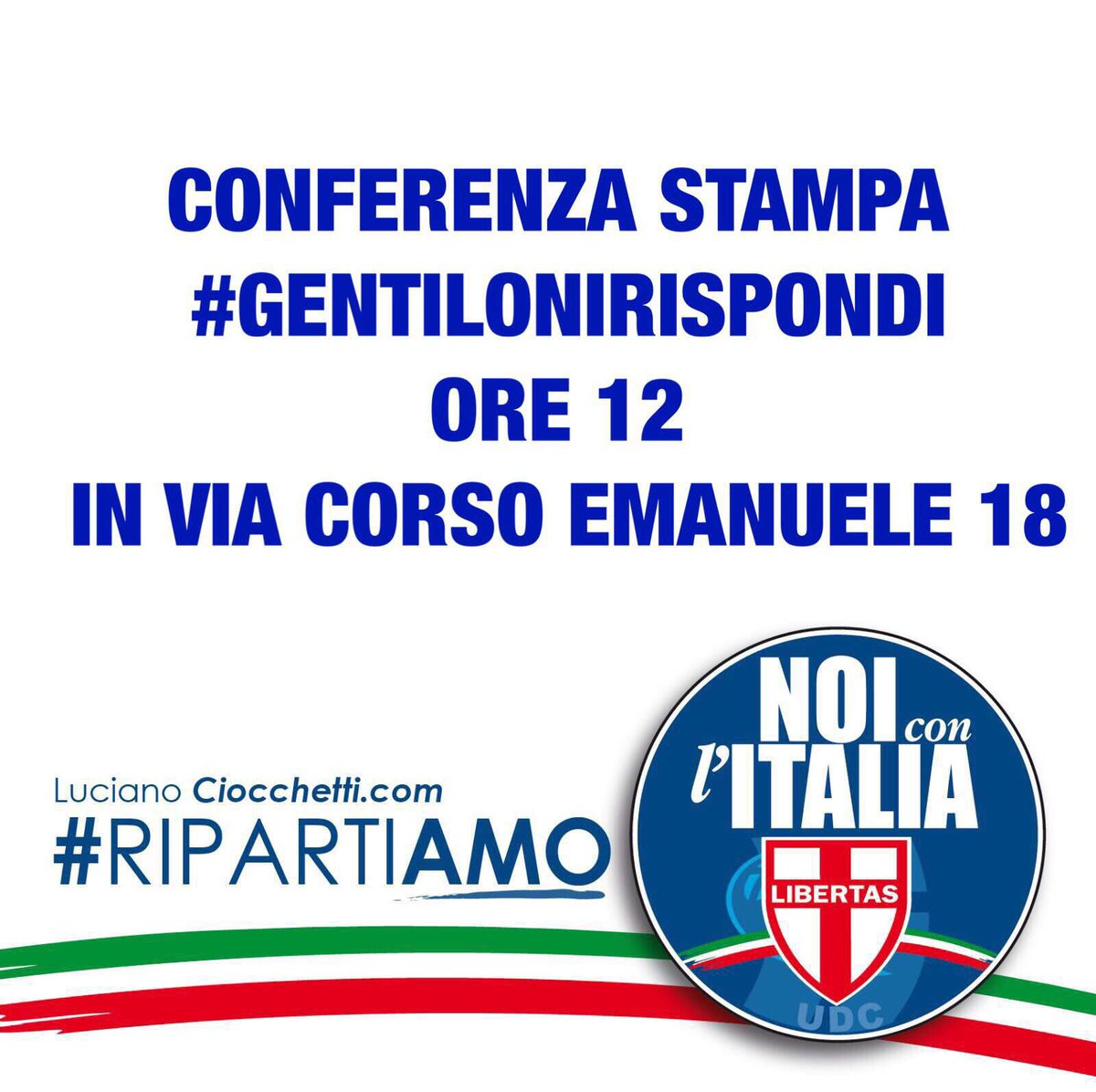LCiocchetti's tweet photo. ++ DIRETTA DELLA CONFERENZA STAMPA #Gentilonirispondi

Saremo in diretta su Facebook dalle ore 12. Seguitemi per saperne di più. 

Secondo voi Paolo Gentiloni risponderà ai miei quesiti?

#RipartiAMO @PaoloGentiloni 😉 https://t.co/vUEIOp6cS1