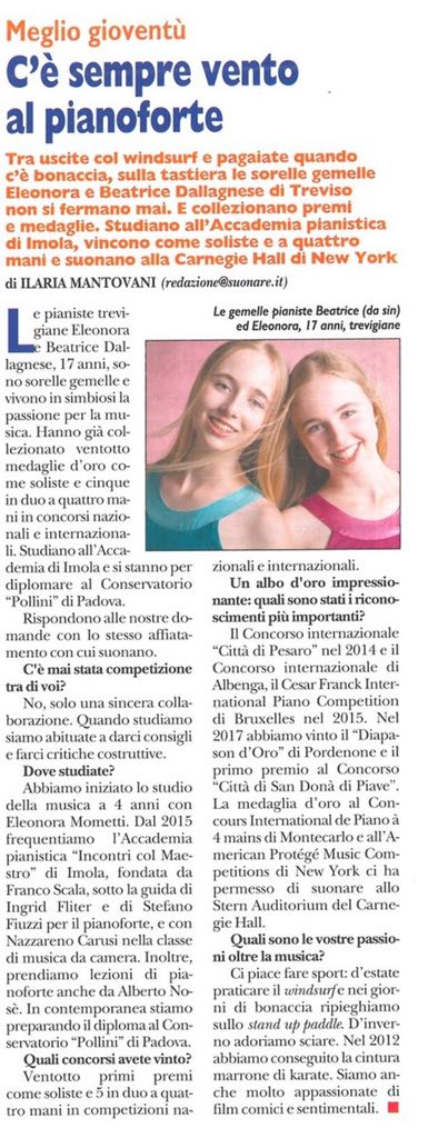 Congratulazioni Eleonora e Beatrice Dallagnese <a href="/ingridfliter/">Ingrid Fliter</a> #stefanofiuzzi @NazzarenoCarusi