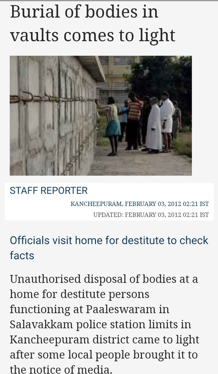  #StJoseph hospice was in news for wrong reasons in 2012,  @the_hindu's report! Scores of lives would have been saved had agencies concerned acted in time on complaints!