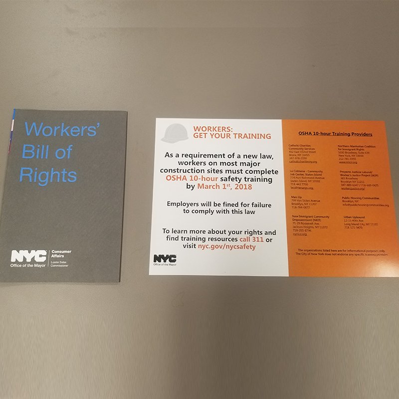 helloDCWP's tweet image. Attn: Construction Workers. New construction safety-training requirements go into effect March 1, 2018! Learn about #workertraining asap at nyc.gov/nycsafety @NYC_Buildings and know your #workersbillofrights at on.nyc.gov/2pZ6nZo