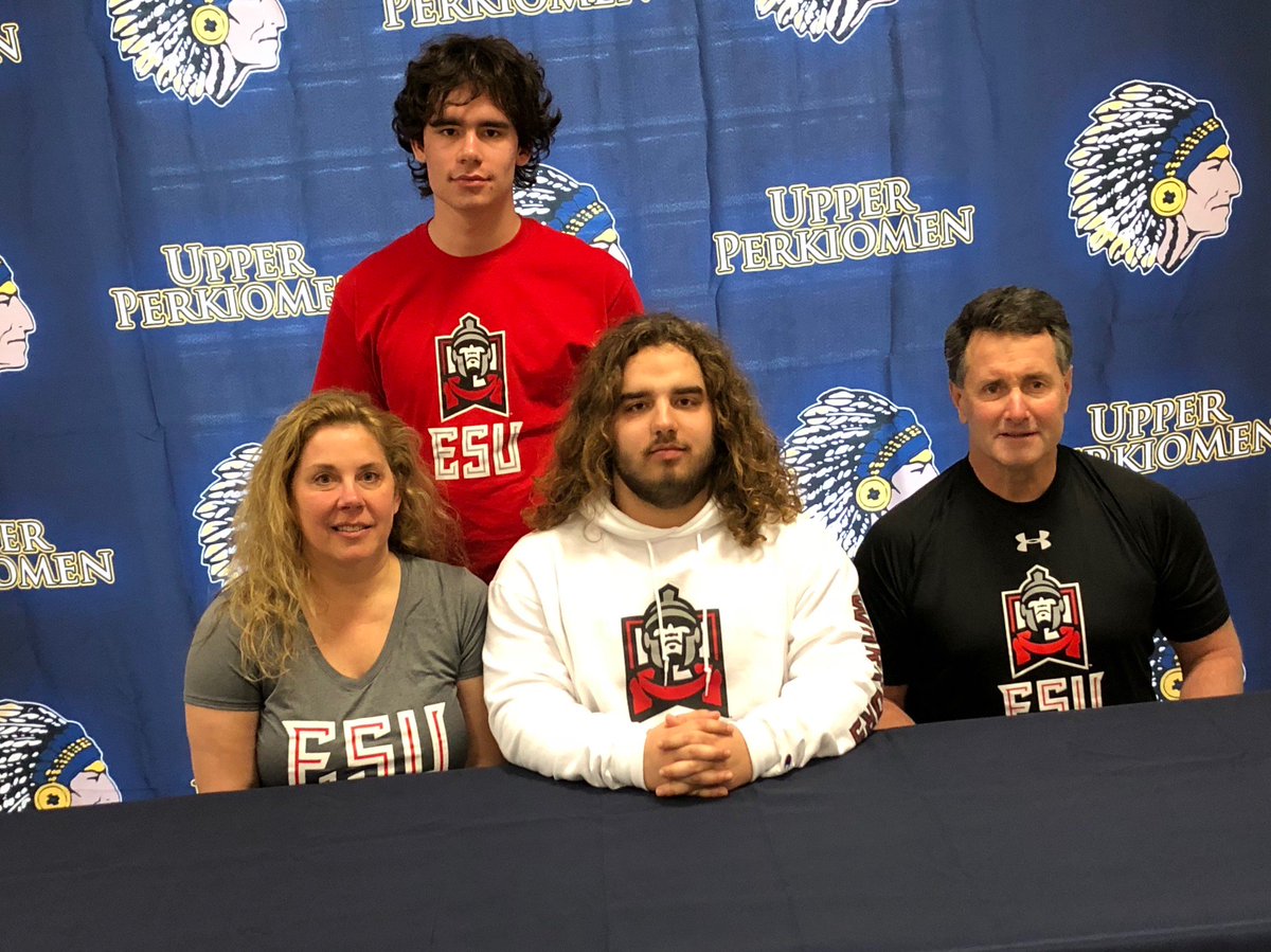 Congrats to Cole Fryer for signing his National Letter of Intent to play football at East Stroudsburg University next year.  Congrats Cole! @UPnewsteam