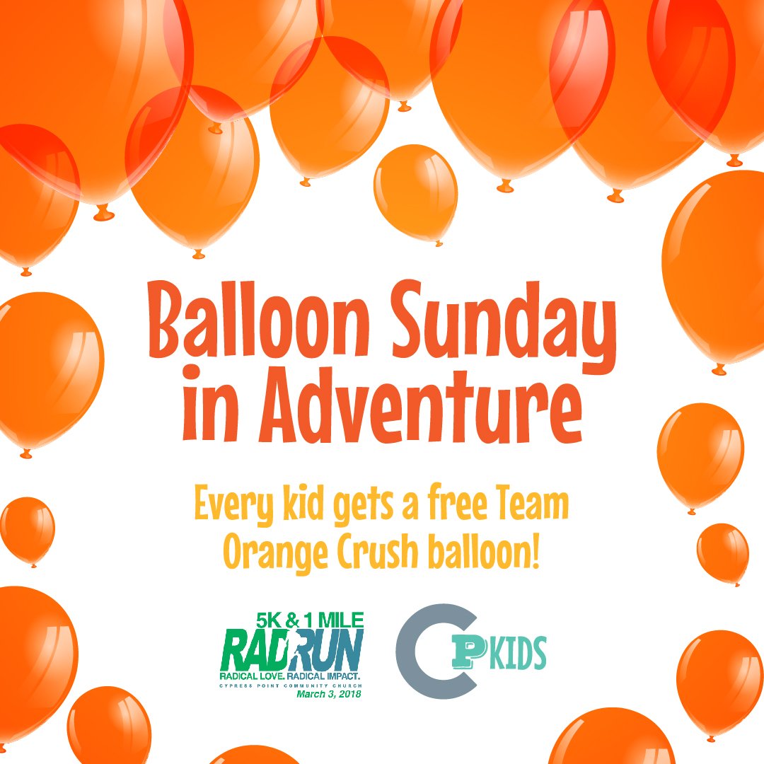 CypressPointFL's tweet photo. It's floating closer!  
BALLOON SUNDAY is only 2 days away!
Every kid gets a balloon, so bring your kids to get in on the fun!

Does your kiddo love to run?  Register them for the #CPRadRun Balloon Dash/1 mile/5k! It's a great way to show compassion for foster kids as a family! https://t.co/LRaiYdahbw