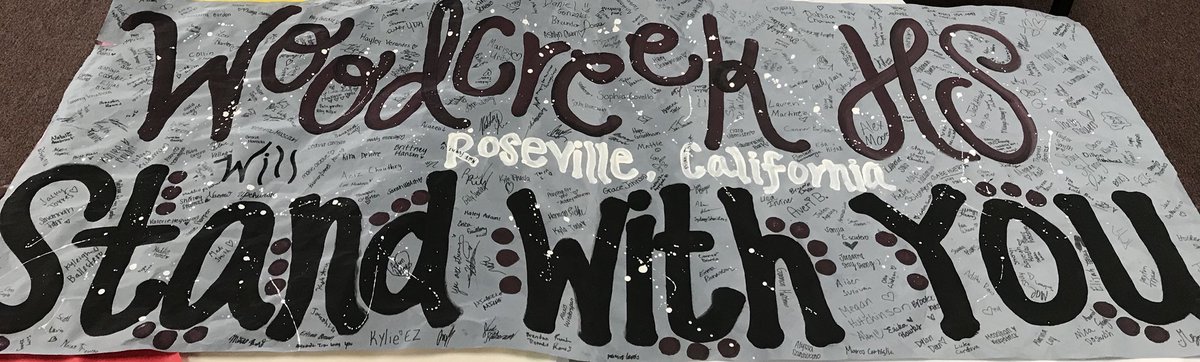 Getting ready to pack this up and send it off to our friends at #DouglasHighSchool to show our support. I’m so proud to watch the children of America lead on the issue of their safety at school. ❤️. We will stand with you. #standwiththekids @Woodcreek_HS