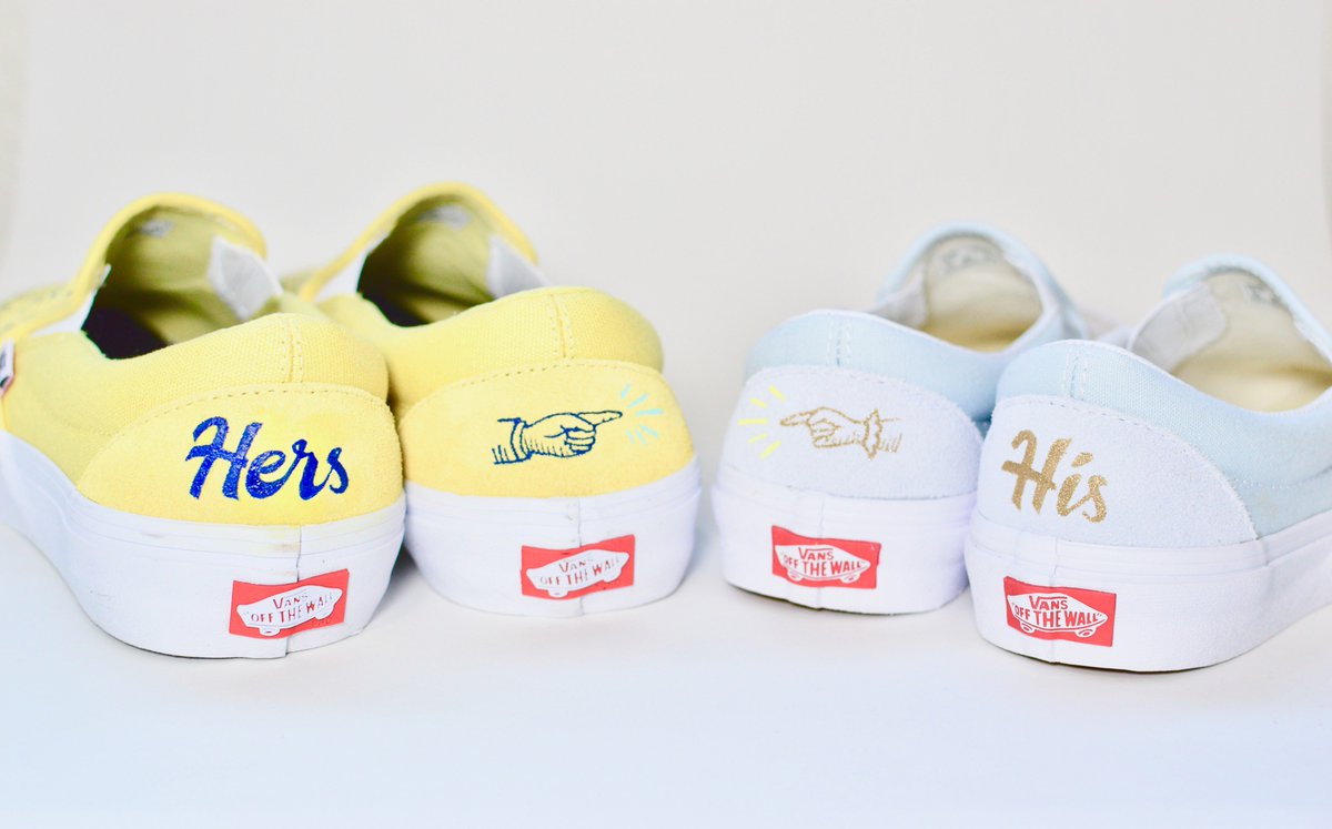 さくらこ ５月１日 英語ワークショップ開催中 結婚祝いとしてペアを作らせて頂きました ご夫婦で美容院を営まれているそうなので お揃いの鋏がモチーフです Vans スニーカーペイント ハンドペイント 手描き ハンドメイド作家 ハンドメイド