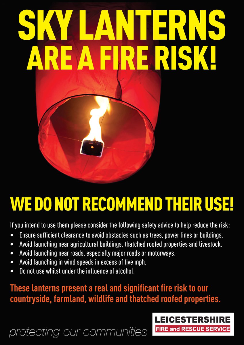 We're aware of <a href="/thelightsfest/">The Lights Fest</a>'s planned #skylantern event and would like to reiterate our stance: we do not support or endorse this event, or the use of sky lanterns, and have advised both the event organiser and <a href="/BelvoirCastle/">Belvoir Castle</a> of this. We stand by <a href="/NFCC_FireChiefs/">National Fire Chiefs Council</a>' statement