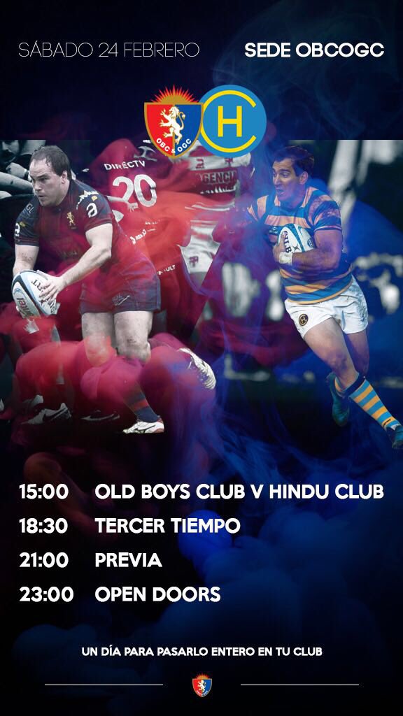 Mañana recibimos a @hindu_club. 
Vení a disfrutar de una gran jornada en el club. 
Los esperamos!
🦁 vs 🐘 15:00
Tercer tiempo 18:30 🍔🍟🥤
Previa 21:00. 🍻🍸
Festejo 23:00 🎉🎉