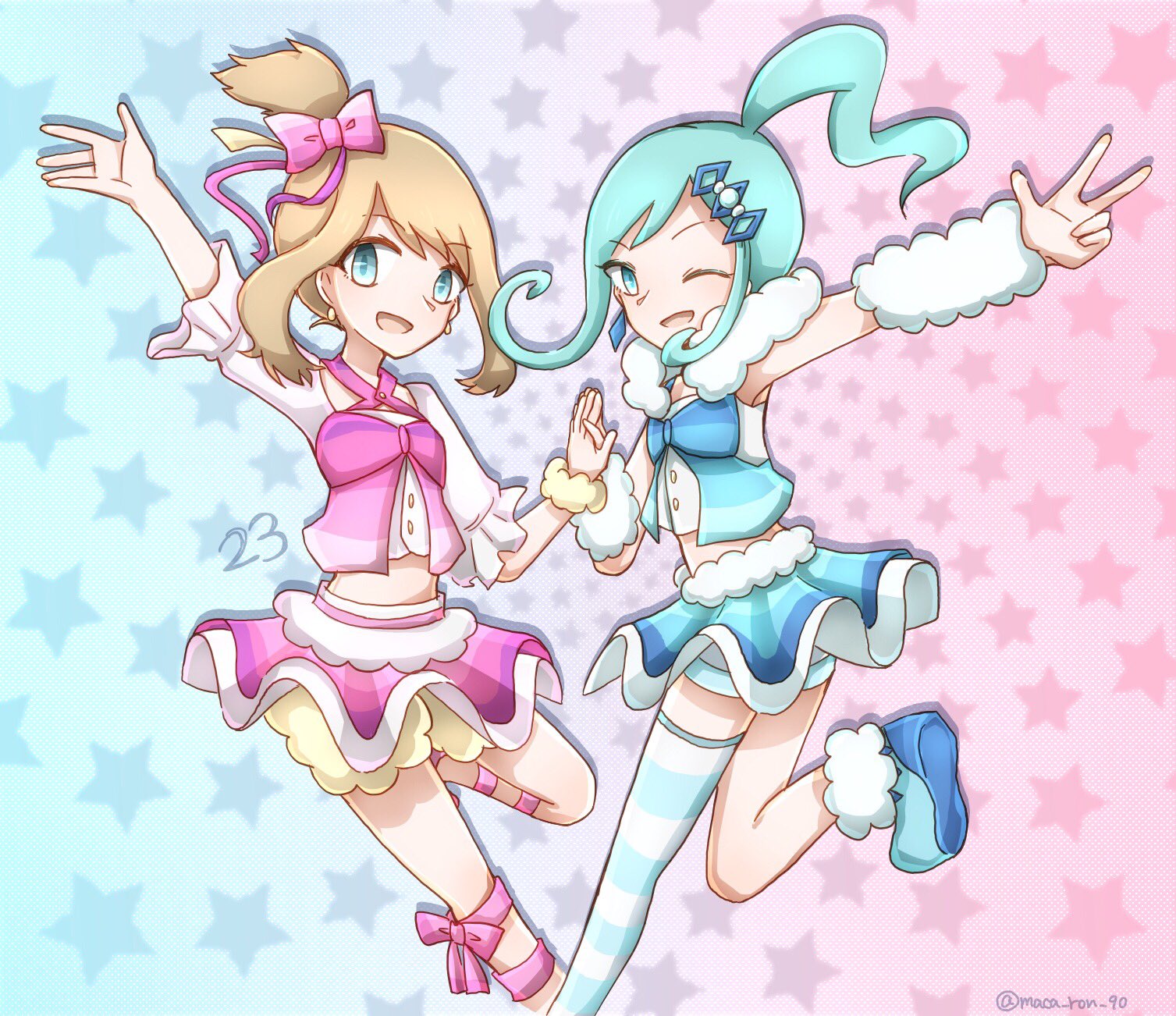 めれんげ Auf Twitter めれんげ1日1絵 23日目 ルチア ハルカ ポケモンoras コンテスト衣装描いてて楽しかったです 普段あんまり描かないから新鮮 色合いがとても好き テーマ曲も好き 家族のプレイを何回か見たけど タイミング合わなくて実機でルチアは見たことが