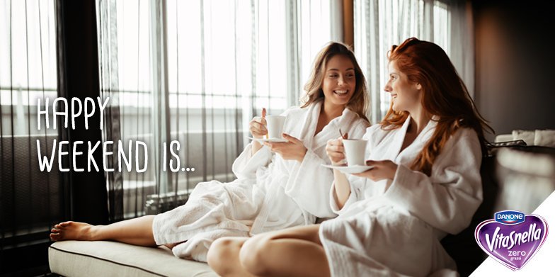 vitasnella's tweet photo. Happy weekend is… goderti una giornata al centro benessere con la tua migliore amica. Sei pronta? #danone #vitasnella #happyweekend https://t.co/yDtGVKSI7b
