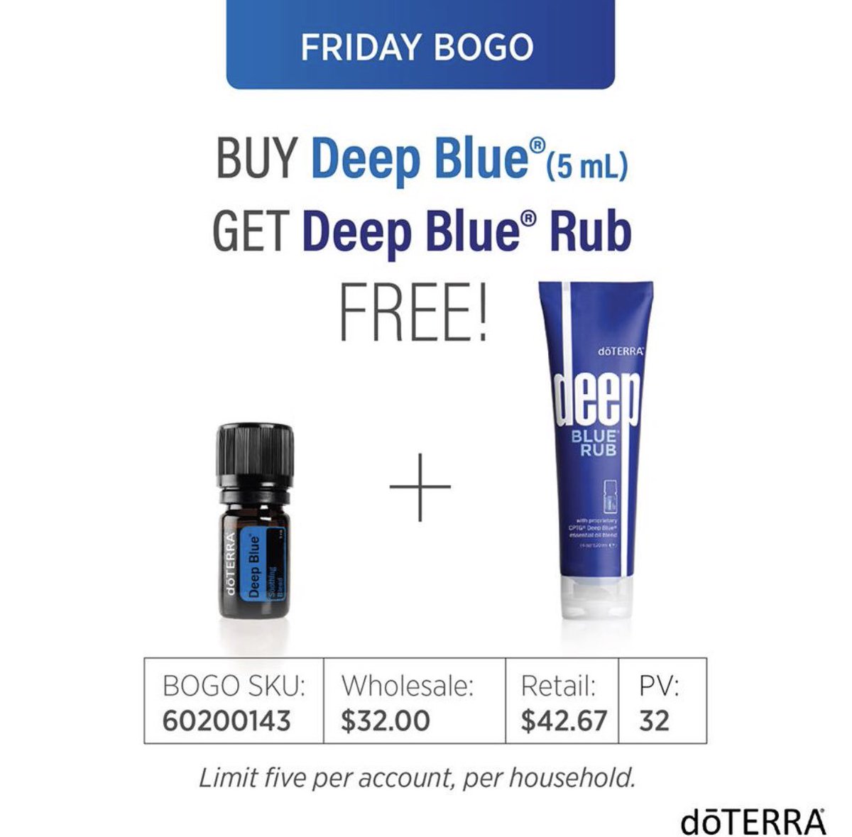 Wall2WallStudio's tweet photo. WOW!! Day 4 #doterra #BOGO is get a #DeepBlue and get a #FREE #DeepBlueRub https://t.co/bbjGAhaER3 https://t.co/6TK5fNfLR5