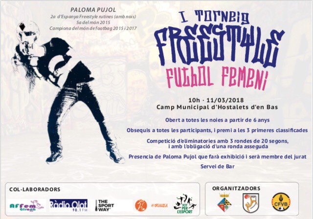 ajuntamentbas's tweet photo. ⚽️ Al març arriba a #laValldenBas el 1er Torneig #Freestyle de #FutbolFemení @TFreestyleFF
📝Les inscripcions ja estan obertes! https://t.co/mmFF8pncds
#garrotxa @efvb2014 https://t.co/5pZmMK2d7K