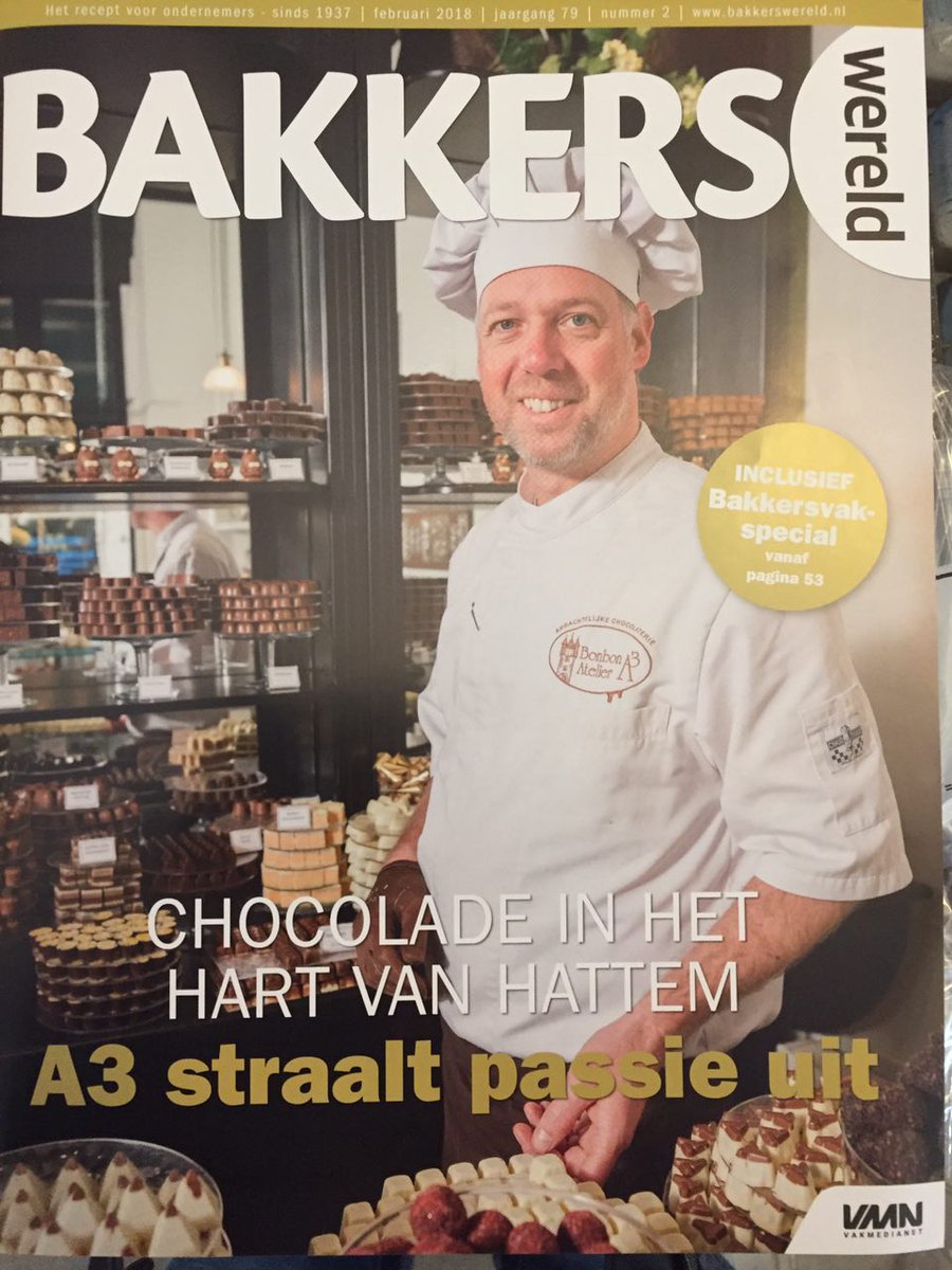 BonbonAtelierA3's tweet photo. Super mooi artikel over ons bedrijf.
Passie voor #chocolade !!
@bakkerswereldnl #vakblad https://t.co/eCxmwkYLhq