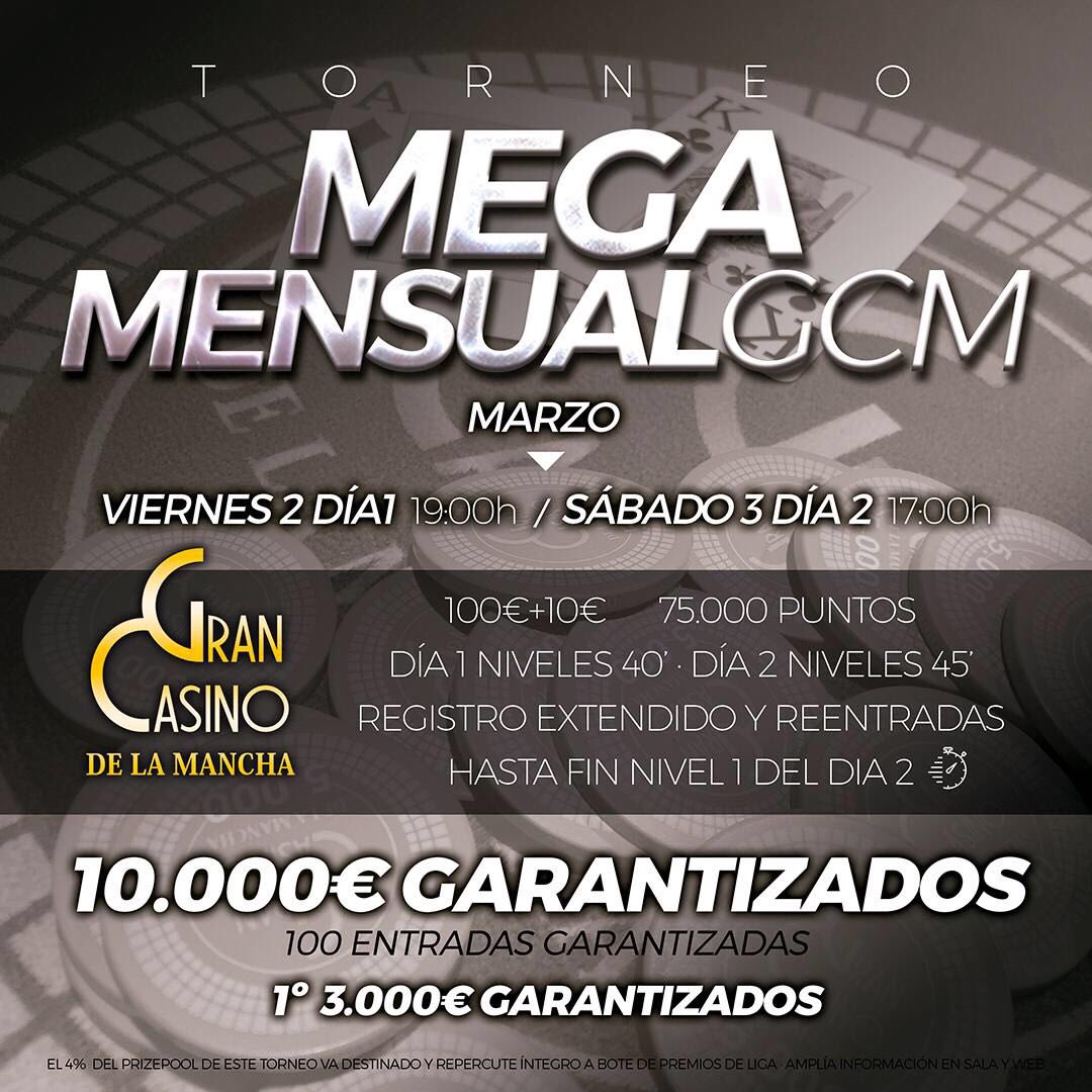 CasinoLaMancha's tweet photo. A unas horas 🕖 19h
del torneo #MacroViernes
y a solo una semana del
#MegaMensualGCM 🔝
ℹ️ https://t.co/kcqY4SwRID ♦️ https://t.co/FSC7R9kalm