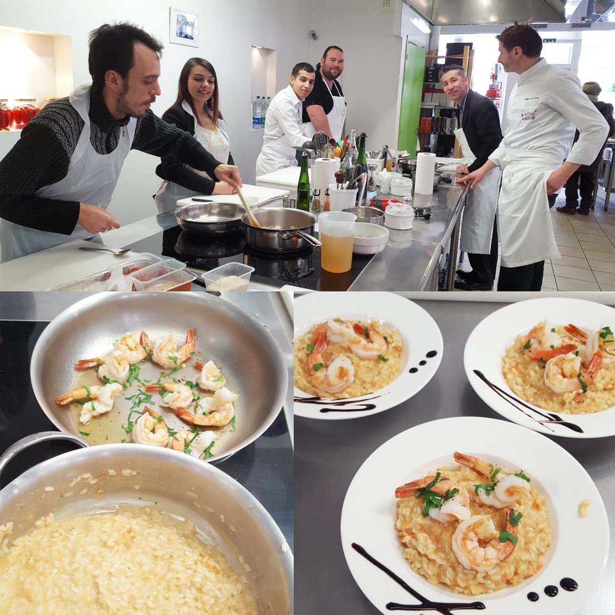 ApsideStras's tweet photo. Ce midi c'était atelier cuisine pour l'agence de Strasbourg. Au menu : Risotto de gambas et pesto Rosso 👨‍🍳👩‍🍳 #teambuilding @ApsideGroupe https://t.co/pOt1h6lPmo