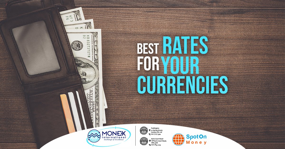 We deal in All prominent Currencies around the world. Buy and Sell the foreign currencies at our Branches in London

#Monexinternational #Foreign #Currencies #BestRates #London #ExchangeofExcellence #FridayMotivation