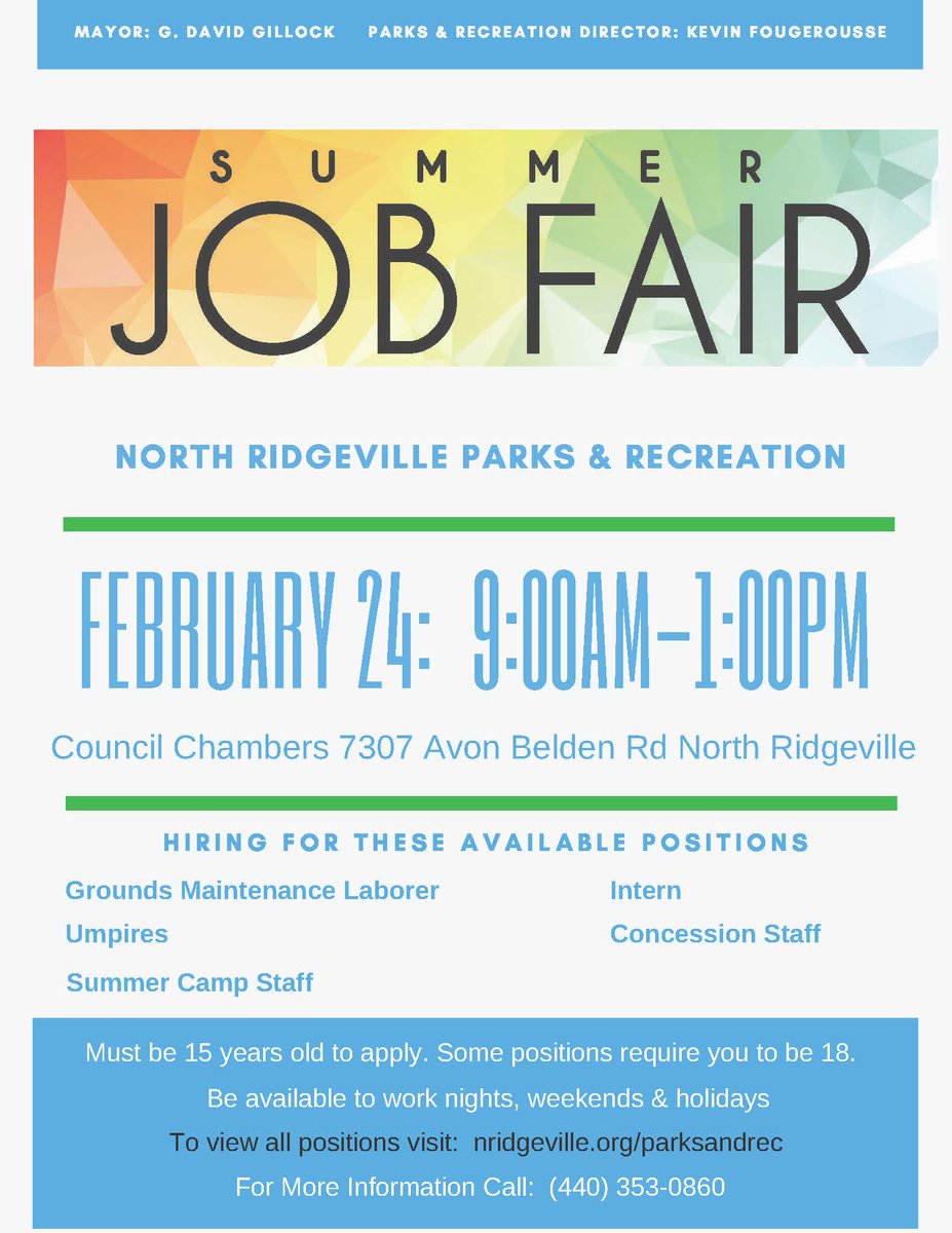 Christine Cirigliano on Twitter "North Ridgeville job fair…