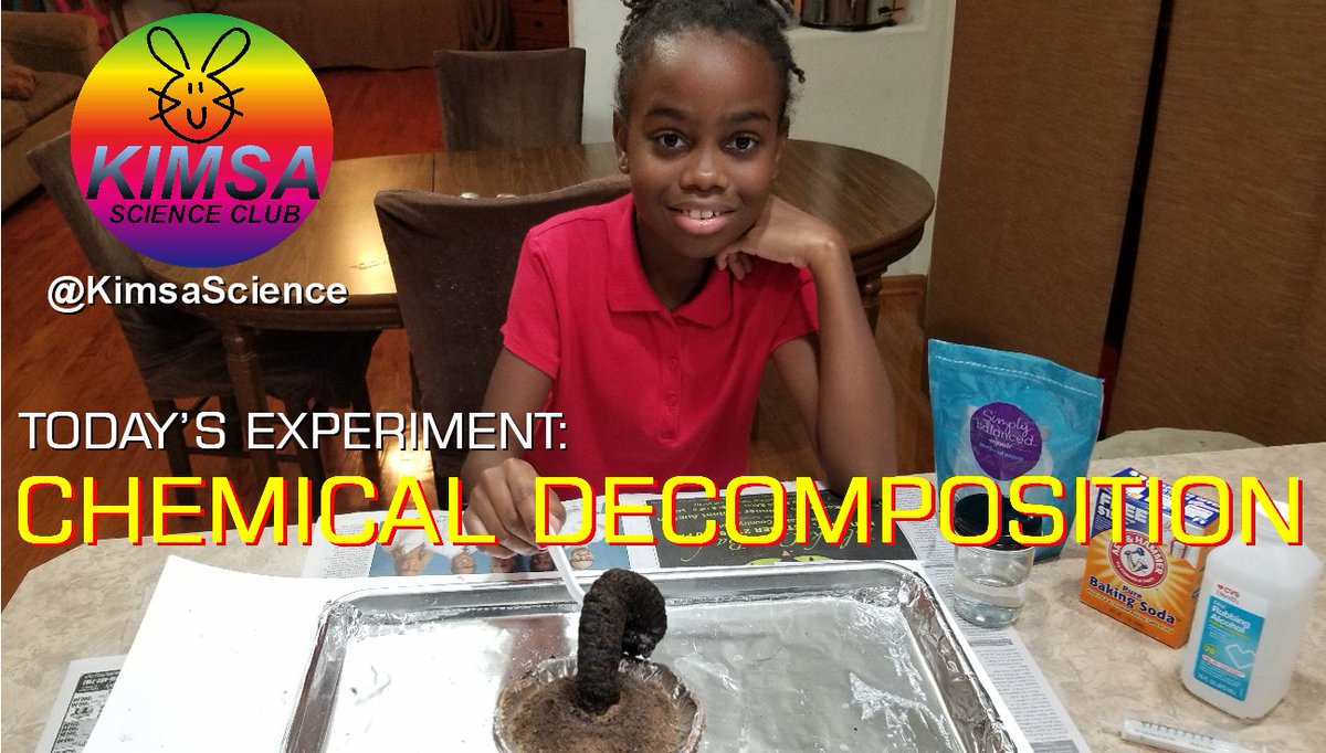 KimsaScience's tweet image. Two words that describes today's ALL NEW AMAZING EPISODE about Chemical Decomposition on the @KimsaScience YouTube Channel: SUGAAAAAAAR SNAAAAAAAKE! Watch it now: youtu.be/zaKa0Hm_2OI