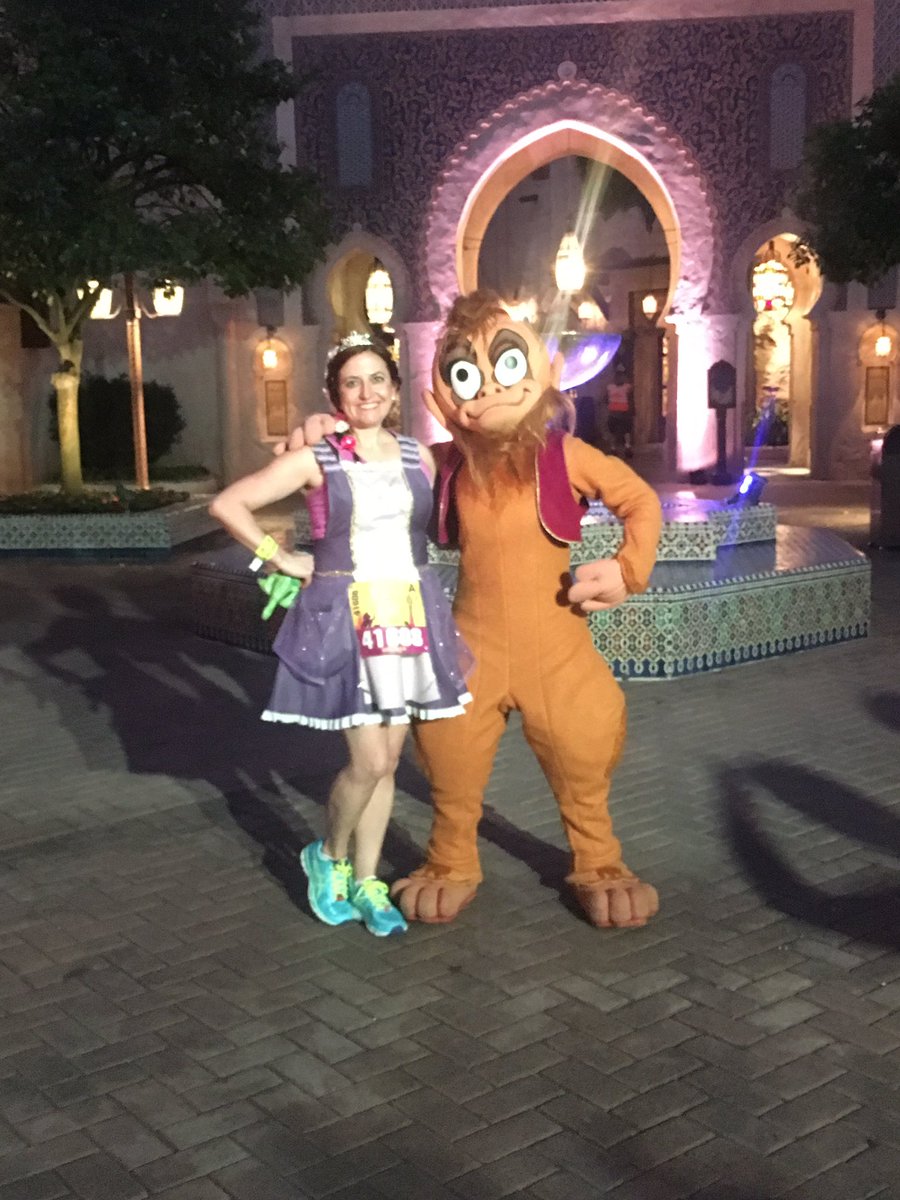 Emjay1028's tweet photo. Officially my slowest #5k ever and a *ridiculous* amount of fun. I can do this again next year, right??? #runDisney #DisneyPrincess5k #WaltDisneyWorld #Epcot #Travel #Racecation #DisneyPrincessWeekend #Runner https://t.co/KQPuZ0bfD6