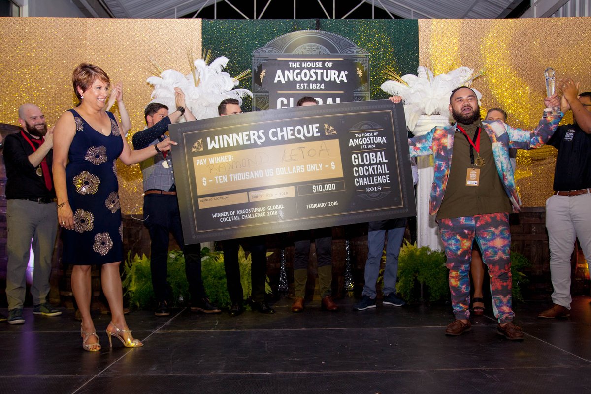 Congratulations to our new Angostura Global Brand Ambassador, Ray Letoa, who's come first place in the Angostura Global Cocktail Challenge to win the prestigious role, as well as $10,000. #AngoGCC