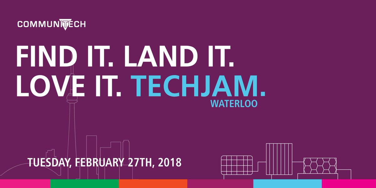 Communitech's tweet image. We have 70+ companies registered for #TechJam2018 Feb. 27 @Bingemans | Register and meet the coolest companies in the #TOWRCorridor &amp;gt;&amp;gt;&amp;gt; bit.ly/TechJamWaterlo…
