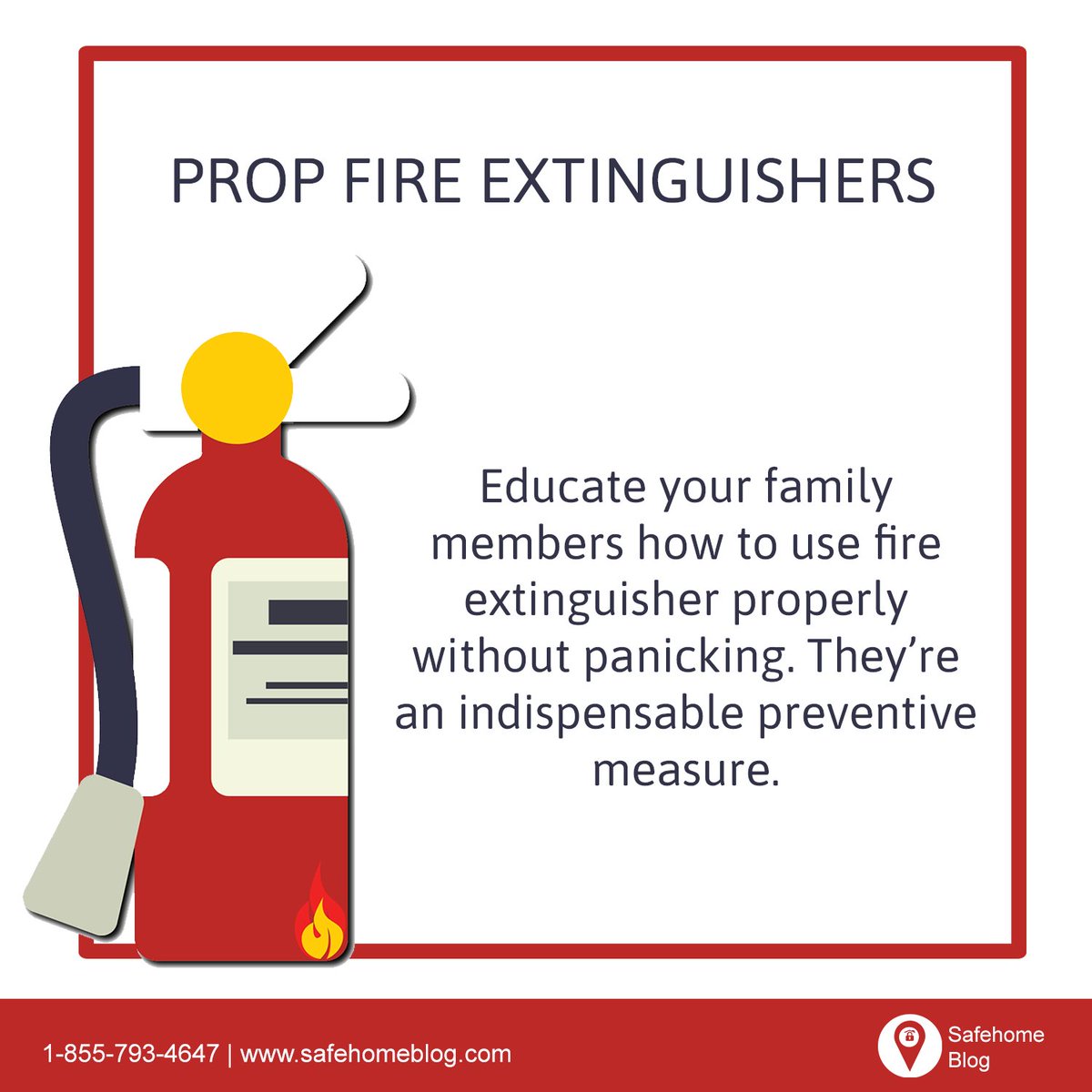 It’s tactical on your part if you set up #fireextinguishers in parts of your #house so that they’re always close by in times of need. 

#SafetyFirst
