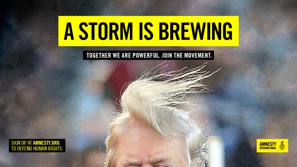 amnesty's tweet photo. We were going to run these ads in Washington DC, but someone really didn’t want you to see them. So we thought we’d show you here instead. Thoughts? https://t.co/XihNv19kU9