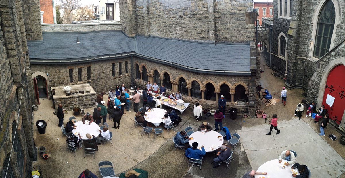 This past Wednesday when the weather outside was beautiful we took our daily Advocate Cafe outside to our courtyard for a community #bbq. The atmosphere was inspiring and the Holy Spirit's presence was certainly felt. #Cafe #northphilly #diopa #community