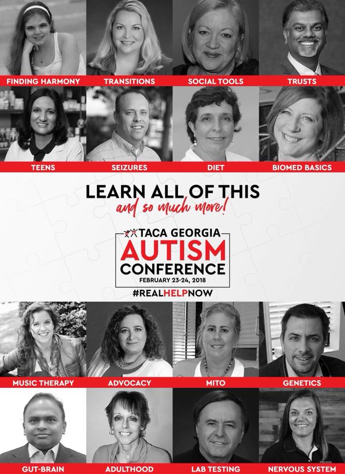 AutismAwakening's tweet image. The @TACAfoundation #Georgia Chapter Conference begins tonight! @drskowron is excited to see you all. Follow along on our pages for updates we'll be posting all weekend long. #RealHelpNow  💙