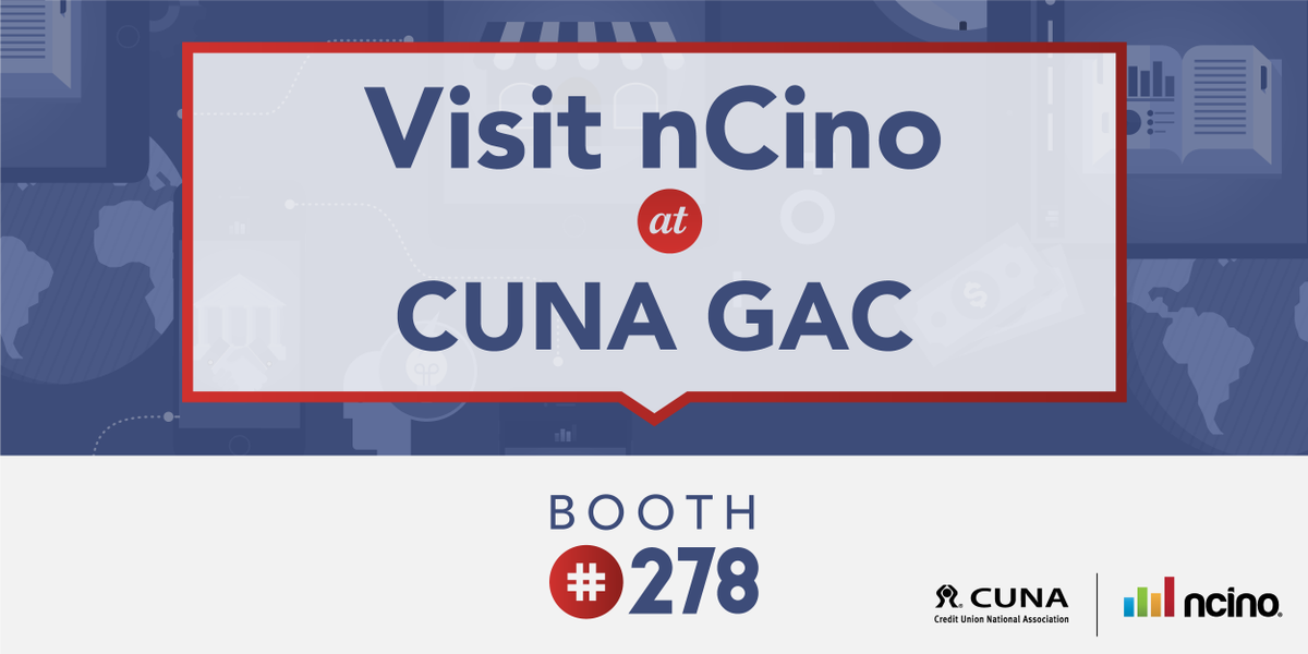 JuliaDBowen's tweet photo. Headed to the @CUNA GAC conference in DC? Make sure to visit @ncino at Booth #278 and learn how our Bank Operating System can transform your credit union. https://t.co/gK5cdDuw3A