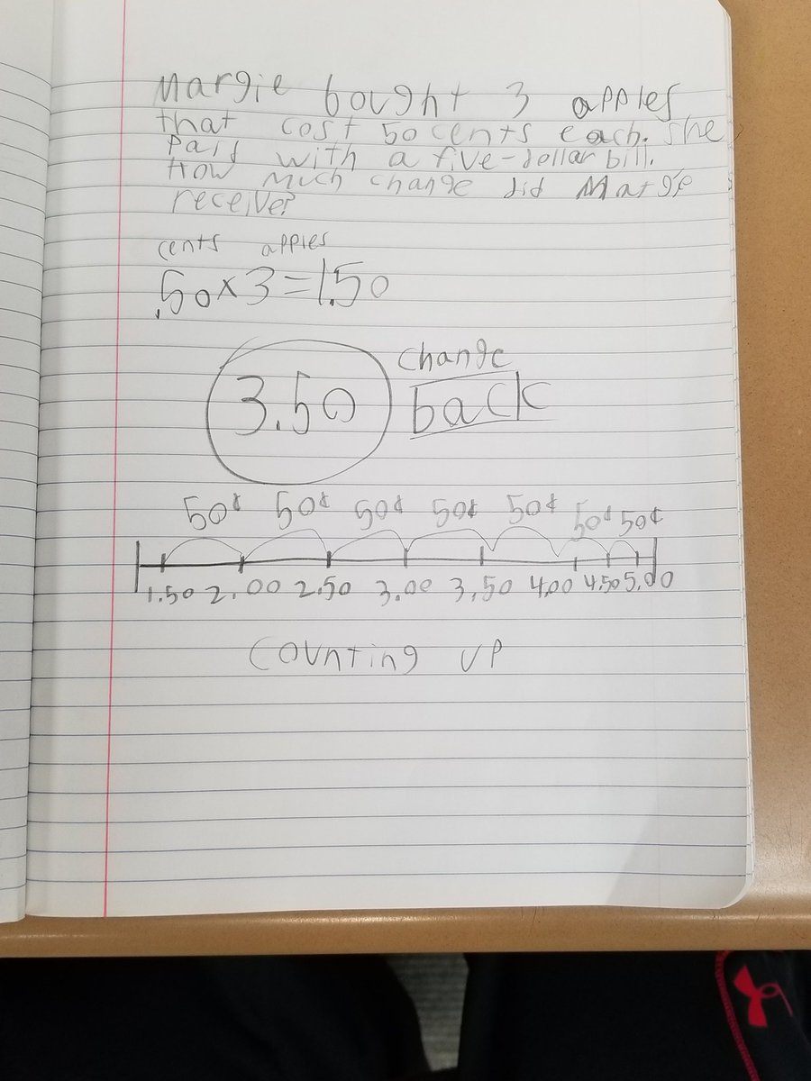 MizzH2os's tweet image. Flexible thinking Friday...you don&apos;t need to know the algorithm to solve a problem 👊 #numbertalkschat @NCTM @numbertalks #FridayMotivation