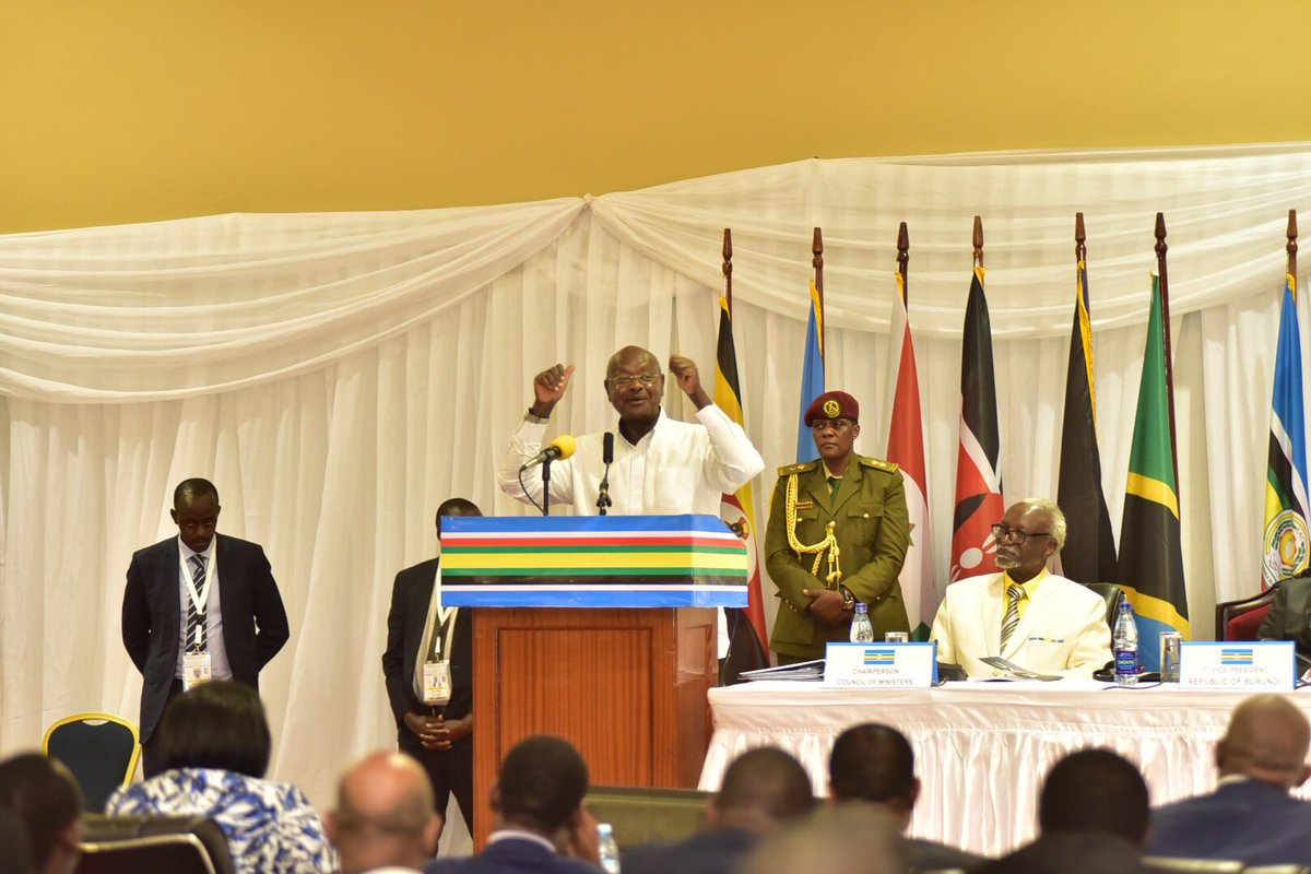 bamulanzeki's tweet image. We integrated for the following major reasons , Prosperity of the citizens in member states,security,Ending the fragmentation of the cultural linked Africa&amp;amp; Sharing common natural resources through coordination 
- @KagutaMuseveni  #EACSummit #EACSummit2018 @observerug
