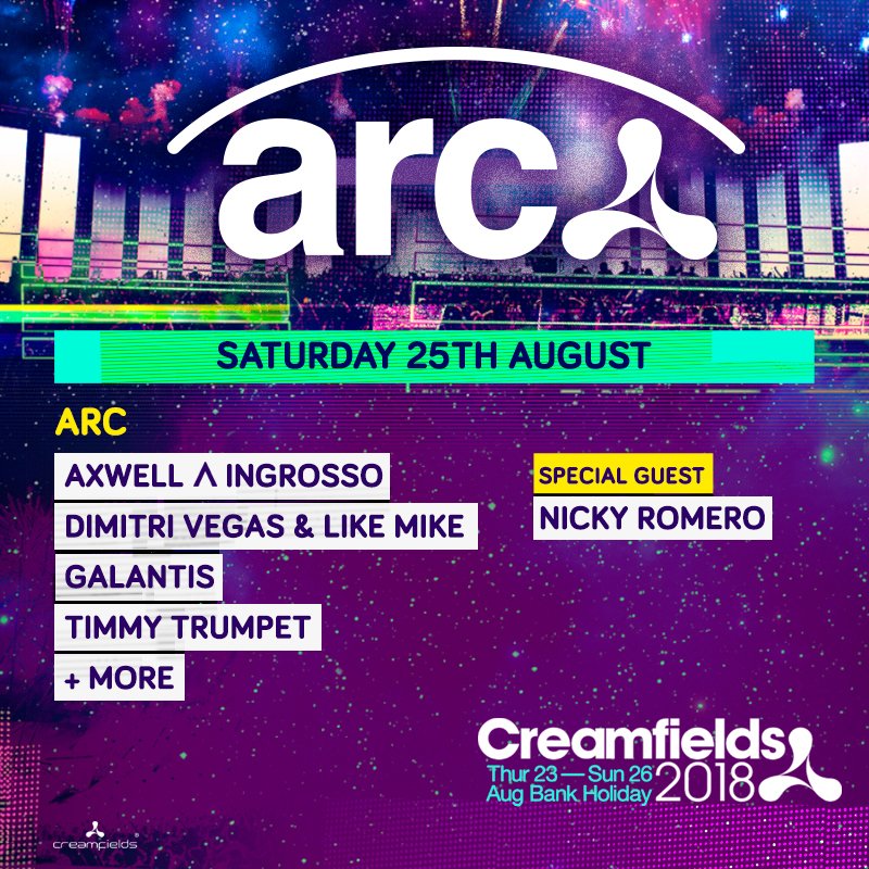 Looking forward to this one!!💥🙌💥 #Creamfields2018  Tix: goo.gl/dc9R9V https://t.co/fl1eJDRi0r