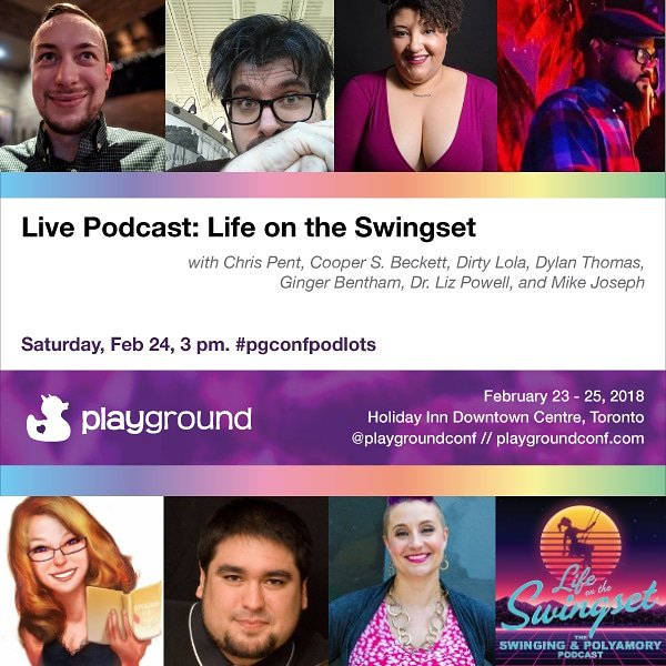 DylanTheThomas's tweet photo. Hi swingset fans!
If you want to keep up with the #sspodcast this weekend follow these *necessary* hashtags!
#PGConfTO: the official @playgroundconf ht!
#PGConfPodLOTS: the official Live! Podcast ht!
#sspoutine: random @OnTheSwingset shenanigans and calls to gather go here! https://t.co/V9yBtEyRDp