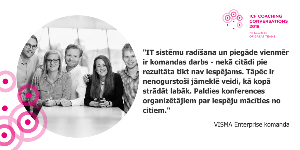 ICFLatvia's tweet photo. Esam patiesi priecīgi dalīties komandu gudrībās ar @VismaEnterprise komandu, šogad sadarbojoties #icfcc2018 ">11 veiksmīgu komandu noslēpumi ietvaros". 💻👉 Nāc uz #icfcc2018 un satiec nozares profesionāļus un koučinga praktiķus 7. - 8. martā!Reģistrējies: https://t.co/A7cCaIo04w https://t.co/vrfzkt7g7r