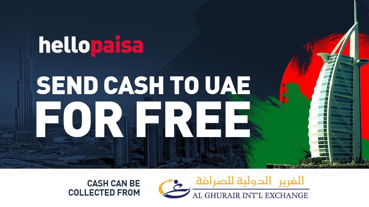 hellopaisaUK's tweet photo. With Hello Paisa, you can send cash to the UAE easily and for FREE. Cash can be collected instantly from any Al Ghurair Exchange branch. Register and transact online at https://t.co/vqA9NyOm63 https://t.co/S5I3TGnDk4