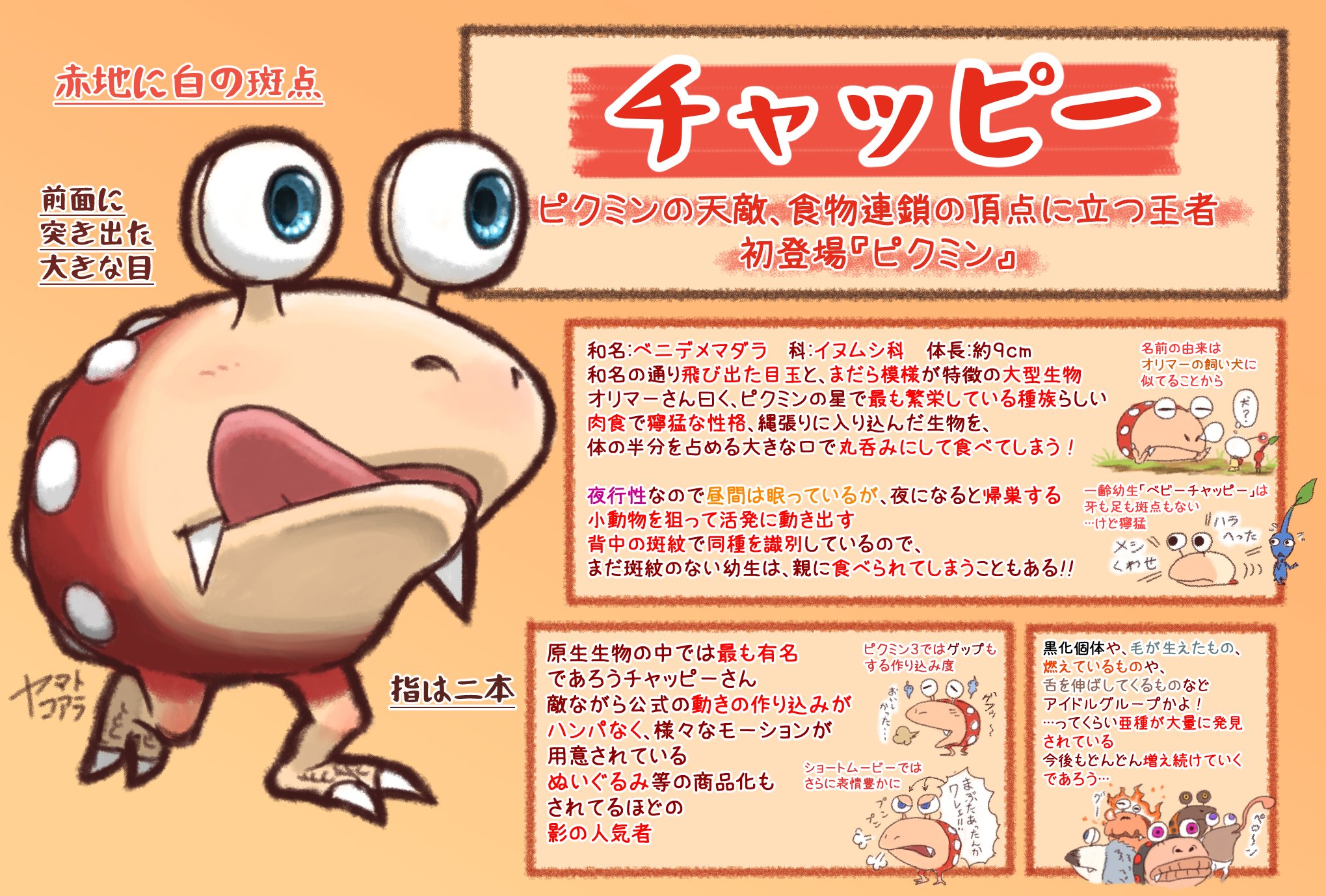 ヤマトコアラ Twitterren ピクミンのおまけプレゼン 原生生物たちとチャッピーのプレゼンです ただの敵でしょ いえいえ 敵だからと言って侮ってはいけない奥深さ 独特の魅力がそこにはあるのです それぞれの生物の背景は是非 本編をプレイしてみて確かめ