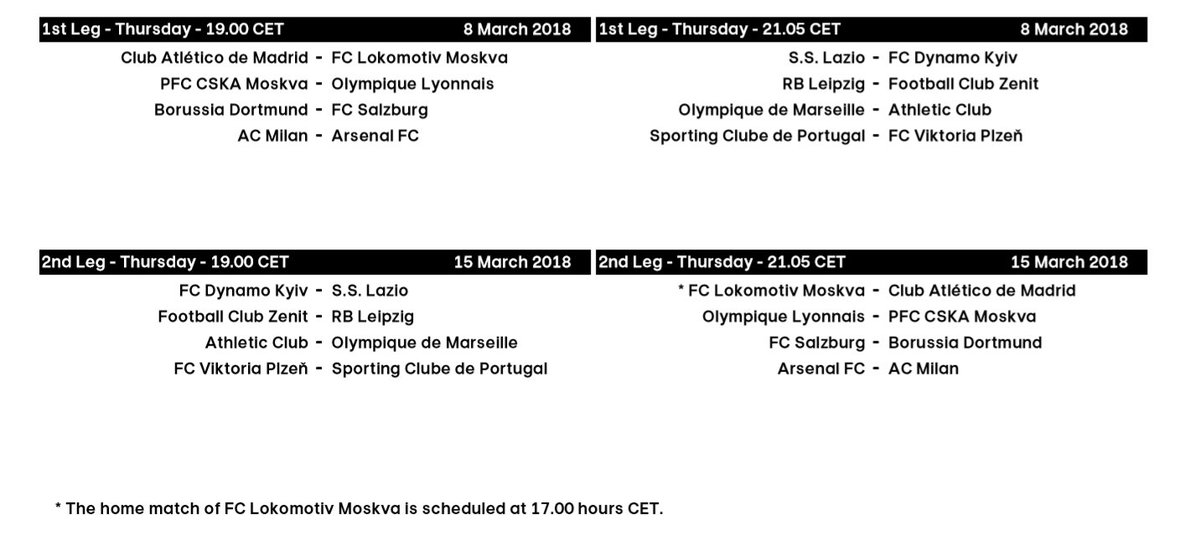Стало известно время начала поединков 1/8 финала Лиги Европы - изображение 1