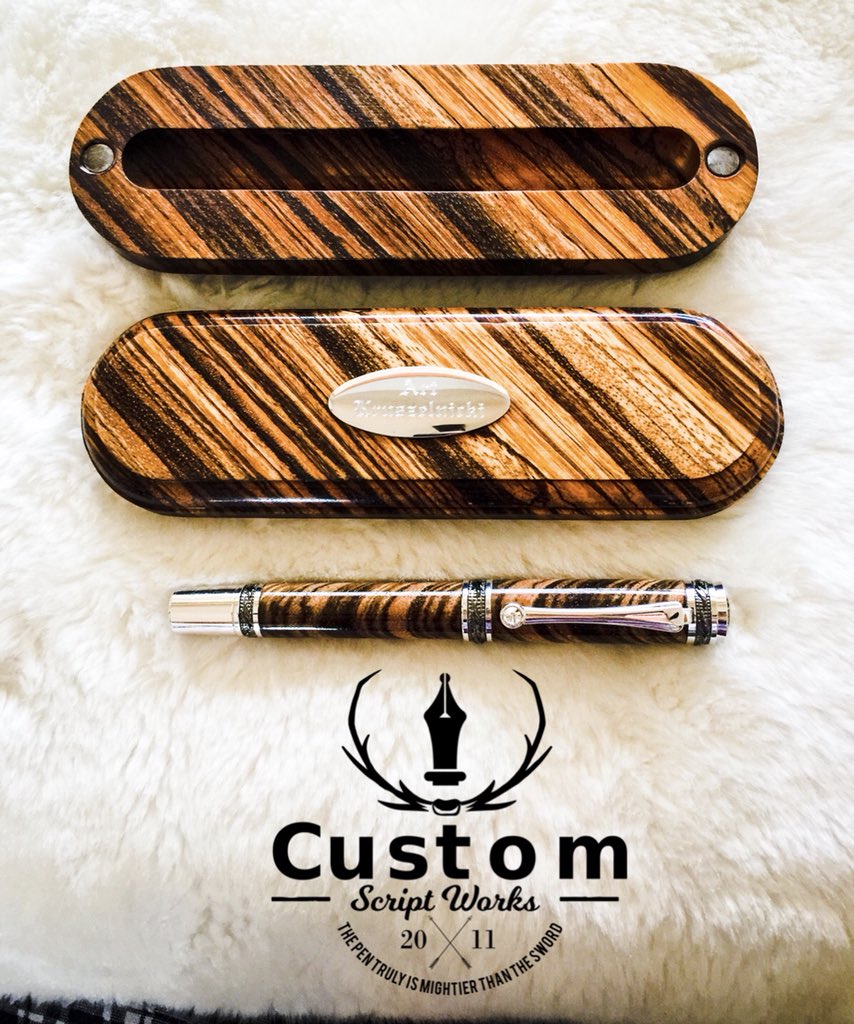 CScriptWorks's tweet image. Our client wanted something bold, masculine and very unique as a group gift for a co-worker. We crafted this beautiful Majestic Fountain Pen in exotic Zebra-Wood featuring 24k gold and Swarovski crystal.
#Edmonton #YEG #Yeggers #Love #photooftheday #Beautiful #Happy #YYC #Calgary